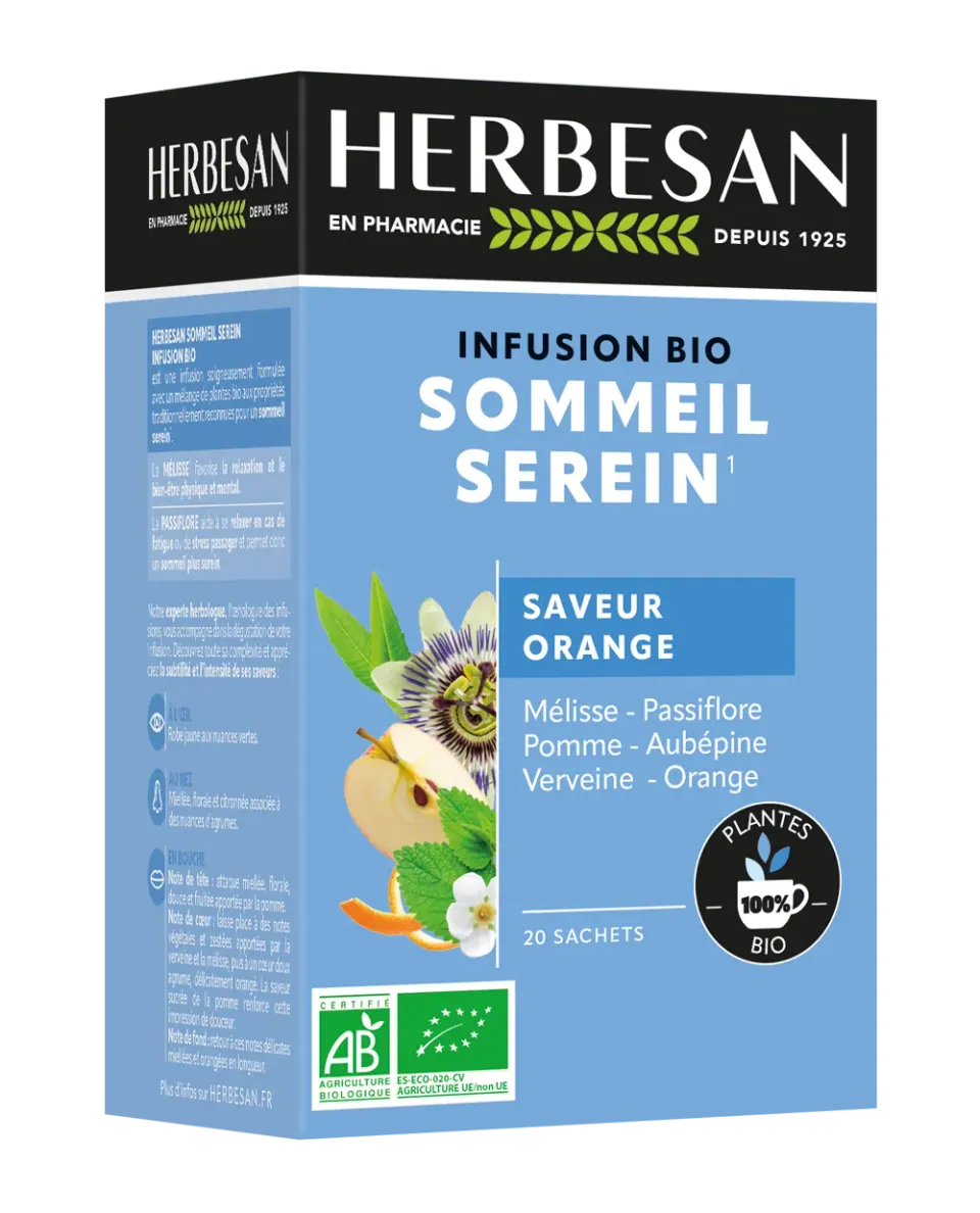 Herbesan Sommeil Serein infusion bio plantes sommeil