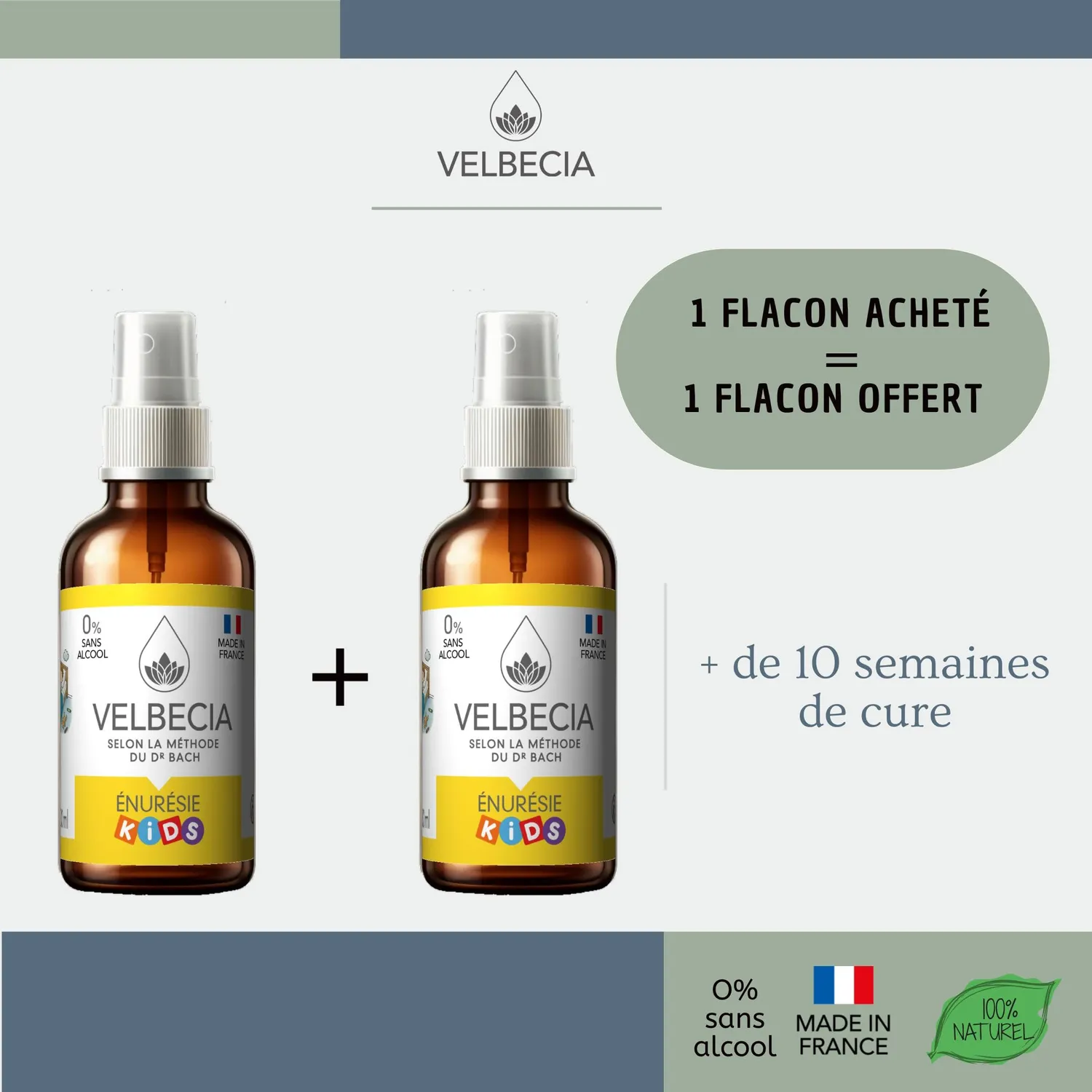 Velbecia Énurésie Enfant élixir 50 ml x2 sans alcool