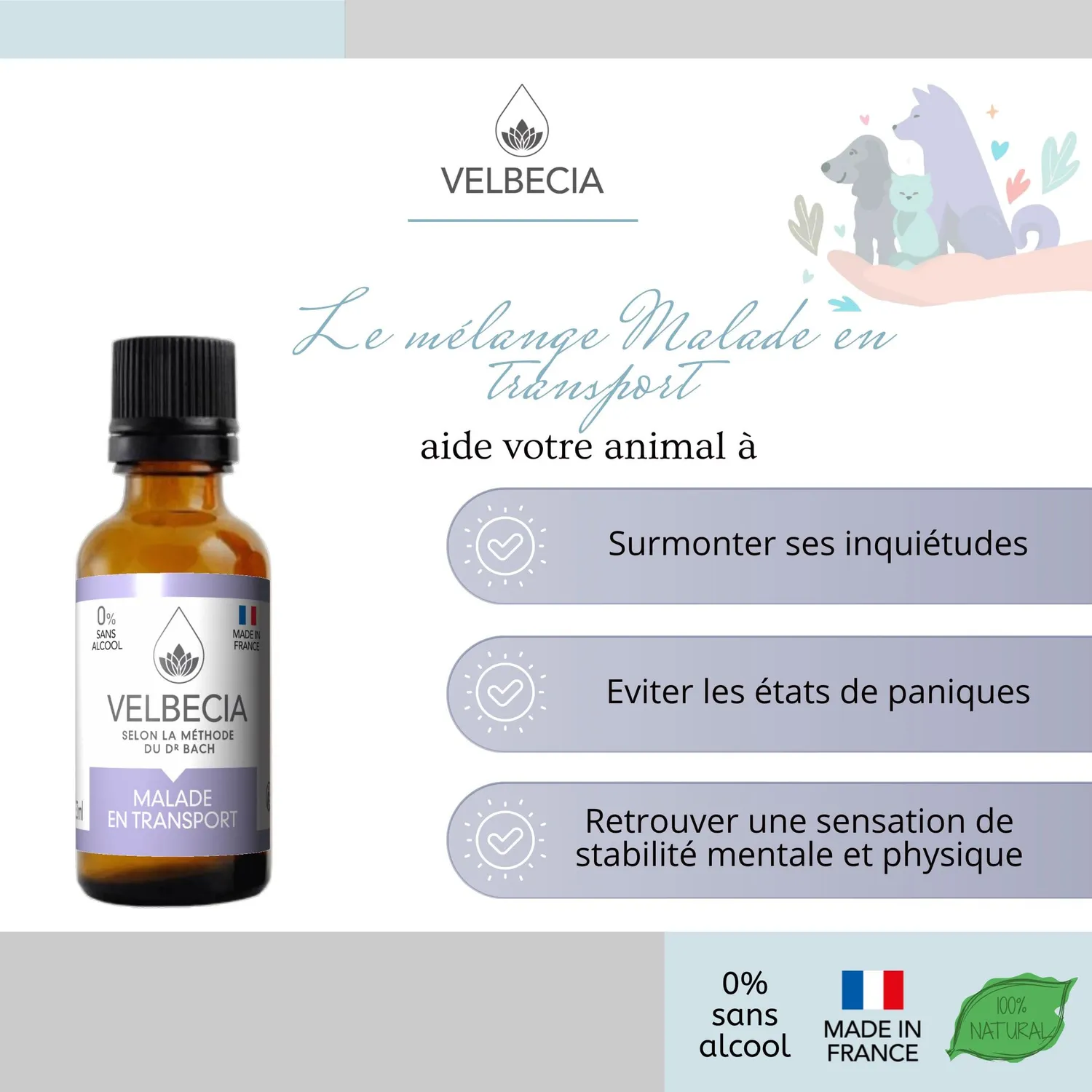 Velbecia Animal Malade Voiture élixir 2x30ml chat chien
