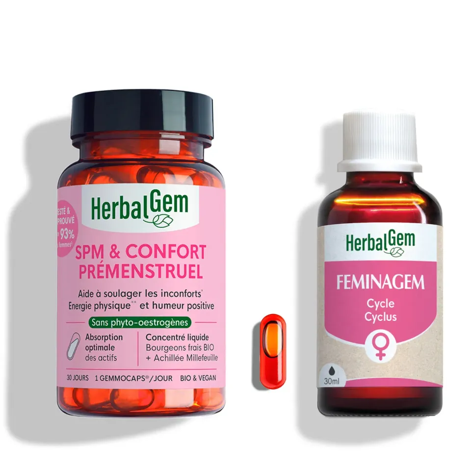 Herbalgem FeminaGem SPM complément cycle 2 flacons femme