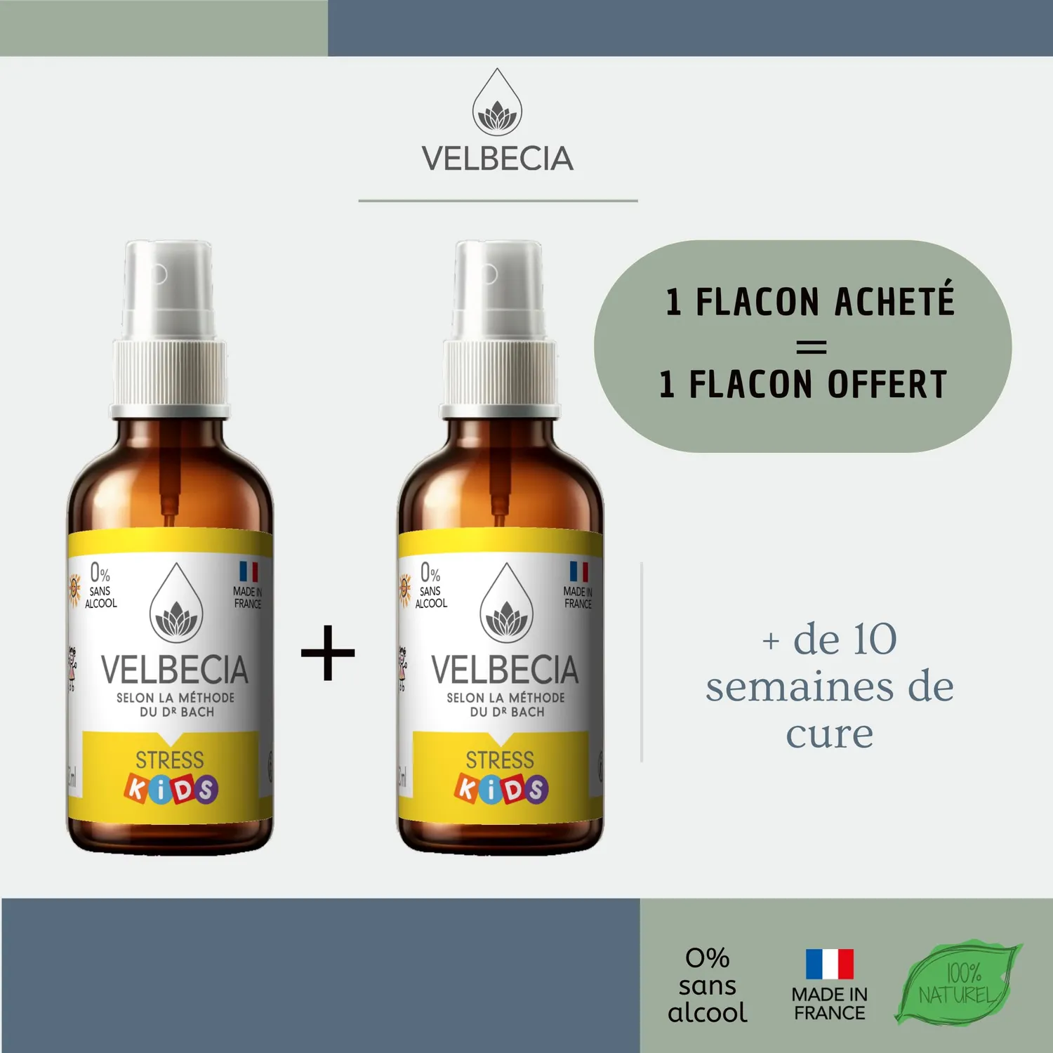 Velbecia Stress Enfant élixir floral 50ml + offert kids
