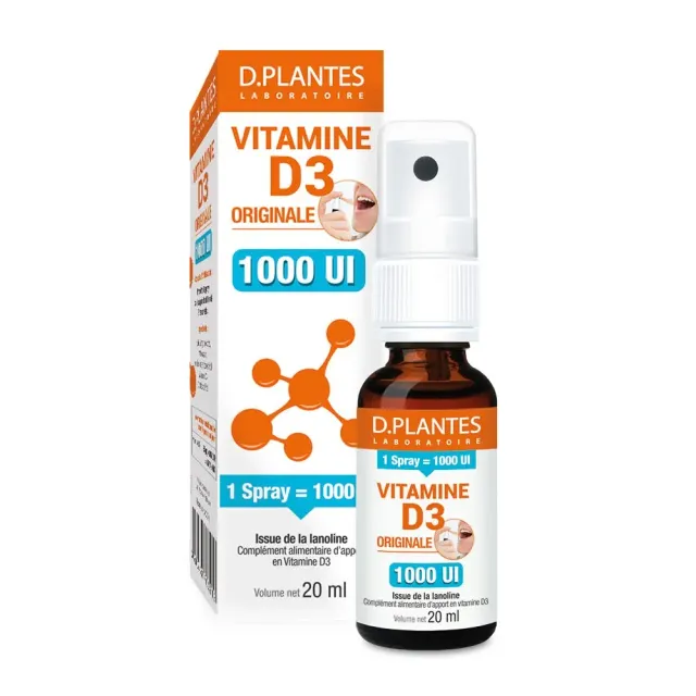 D.Plantes Vitamine D3 Originale 1000 UI spray 20 ml immunite