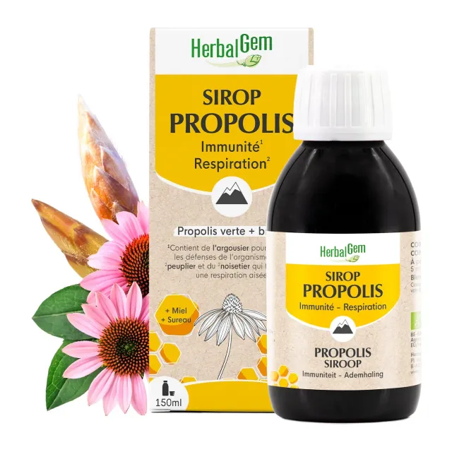 Herbalgem Sirop Propolis Bio adultes voies respiratoires