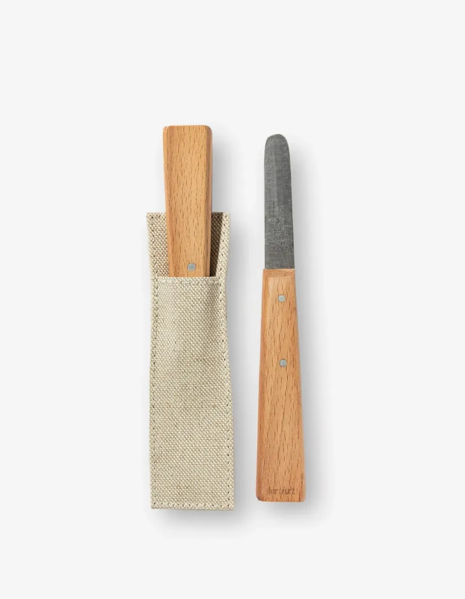 kruut Couteau à Herbes Lame Carbone Housse Lin