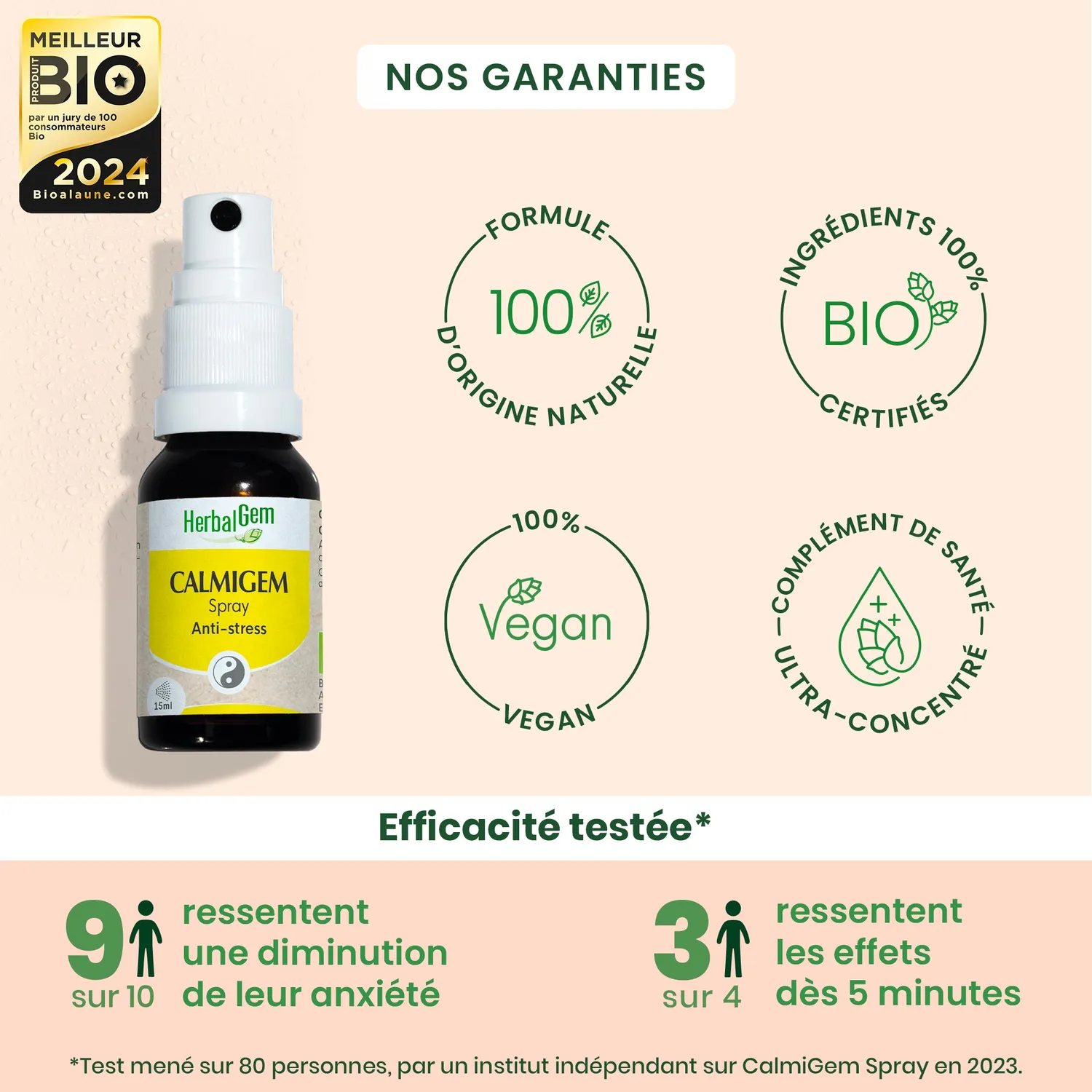 HERBALGEM CalmiGem spray bio détente stress 10 ml