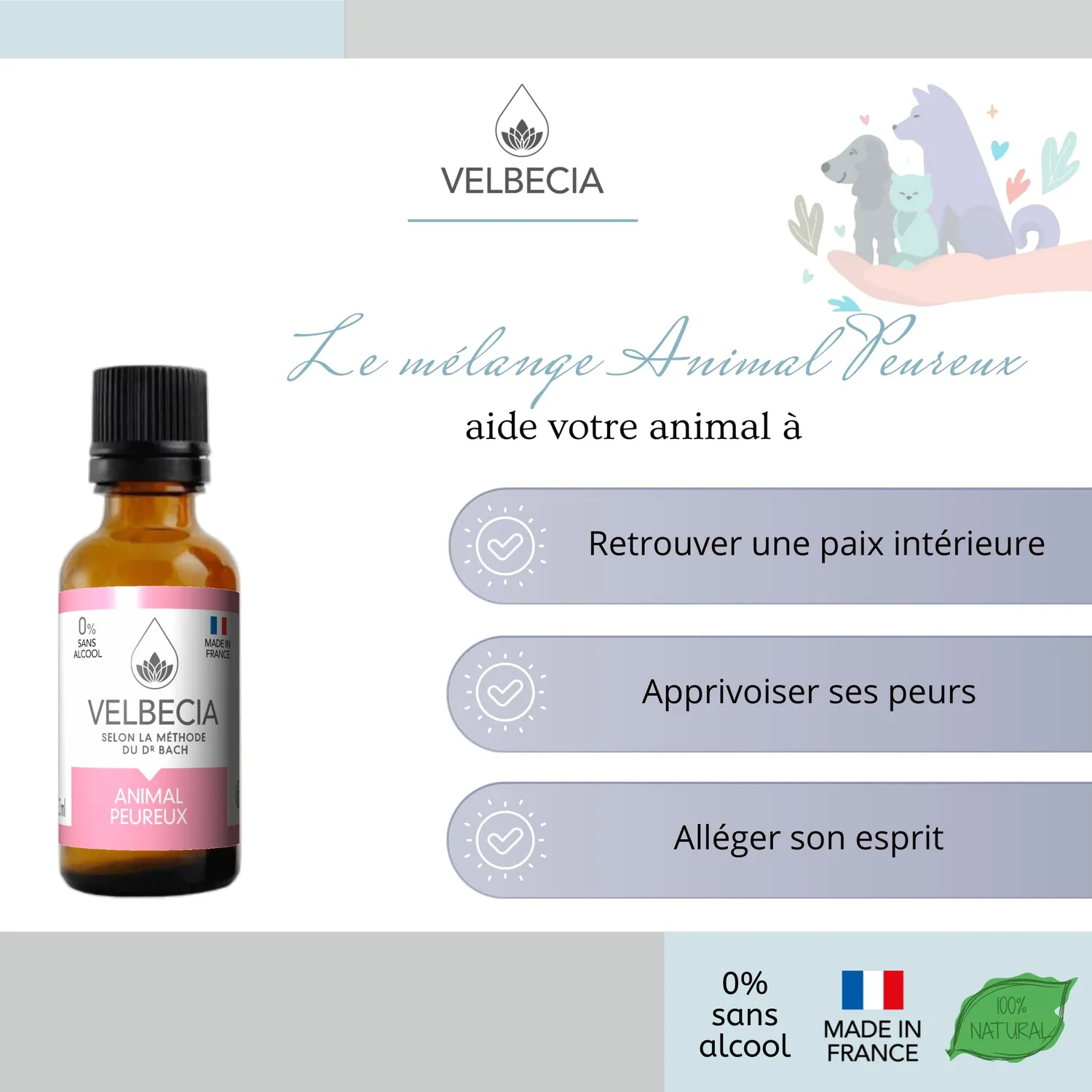 Velbecia Animal Peureux Élixir Sans Alcool 30ml Orage