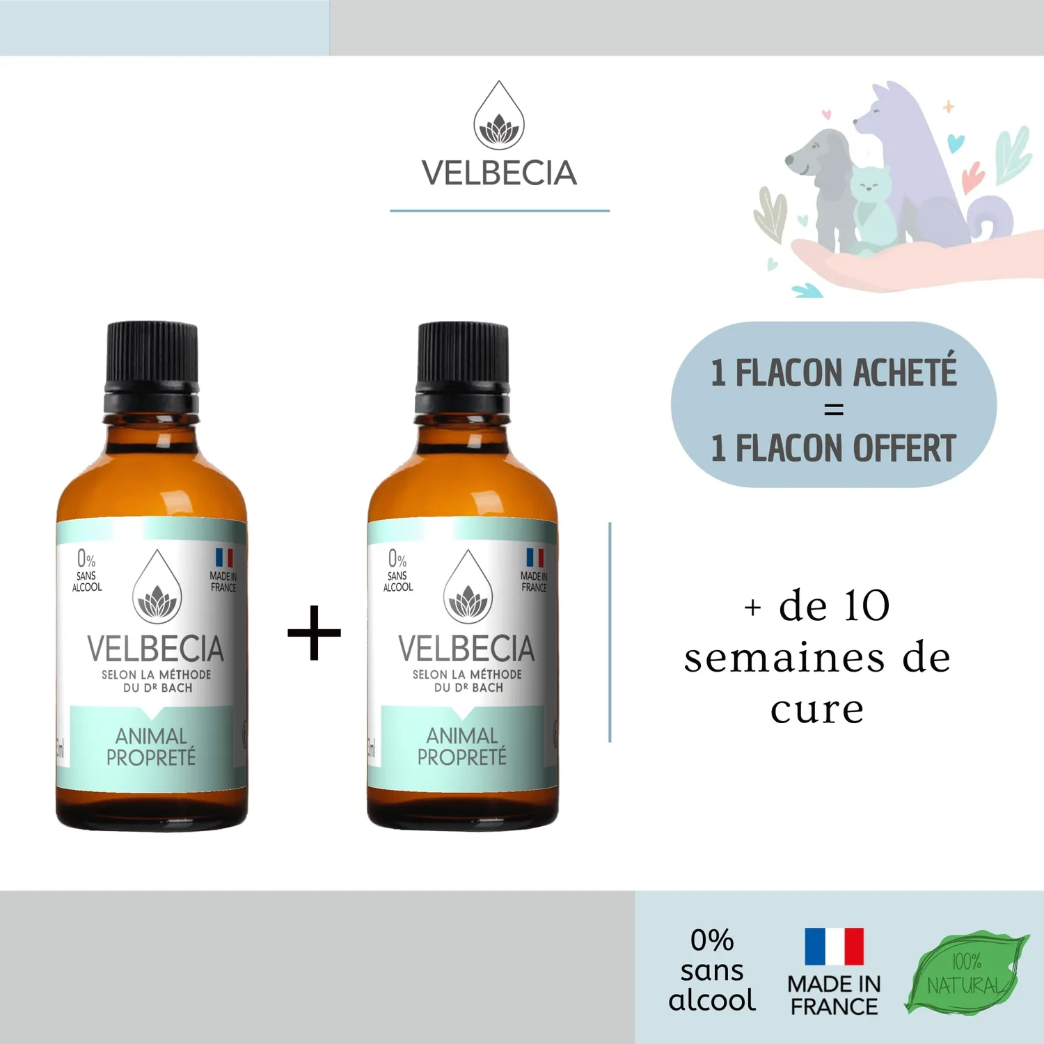 Velbecia Animal Propreté élixir 50 ml + offert