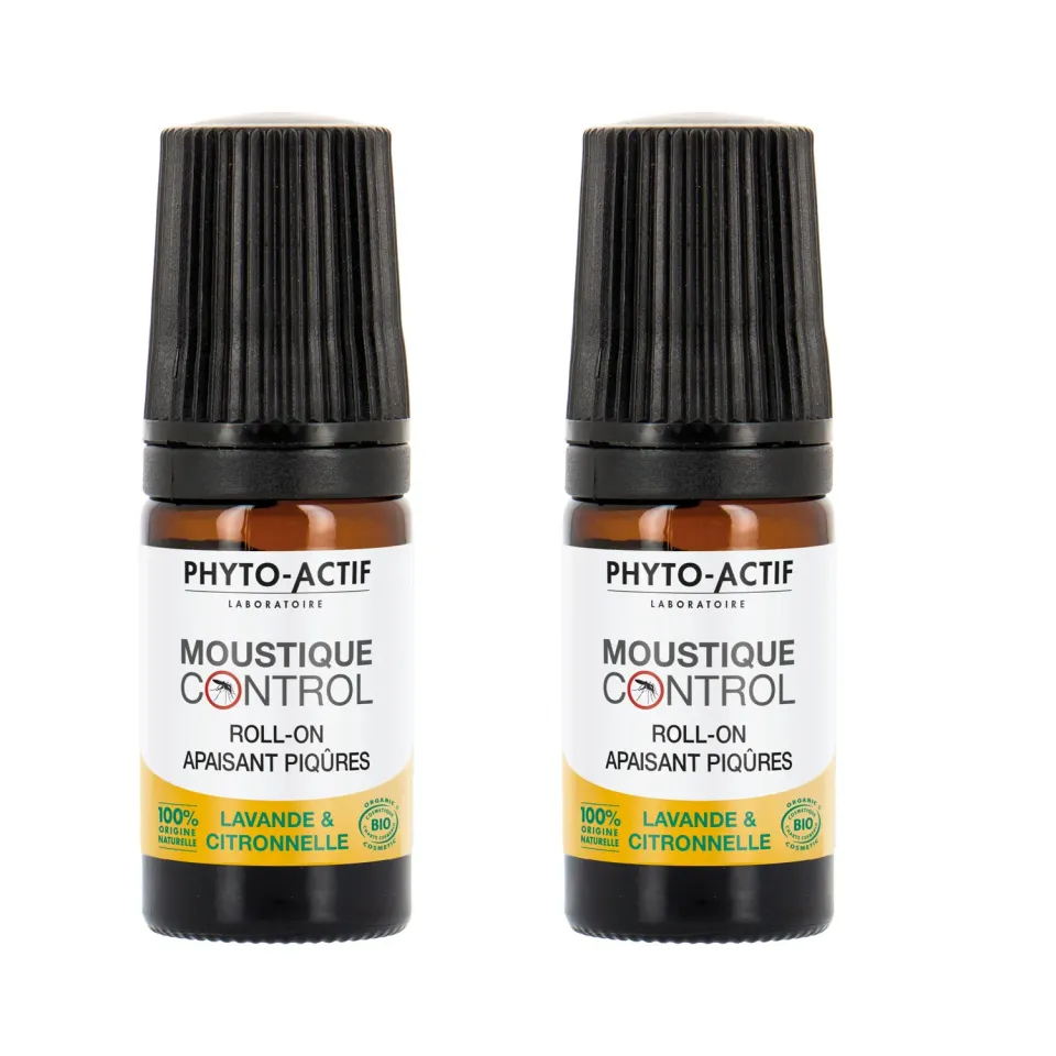 Phyto-Actif Moustique Control roll-on piqûres 2x5 ml lavande