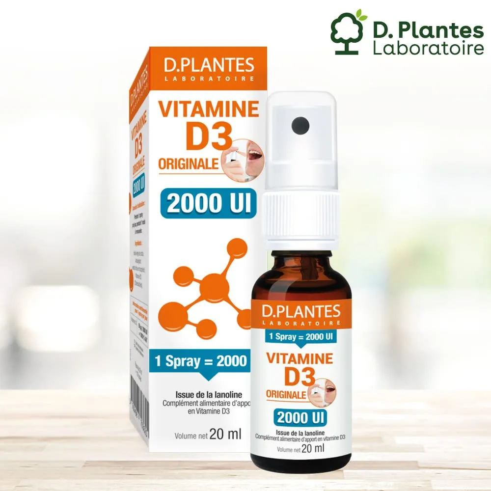 D.Plantes Vitamine D3 huile spray 2000 UI 20ml