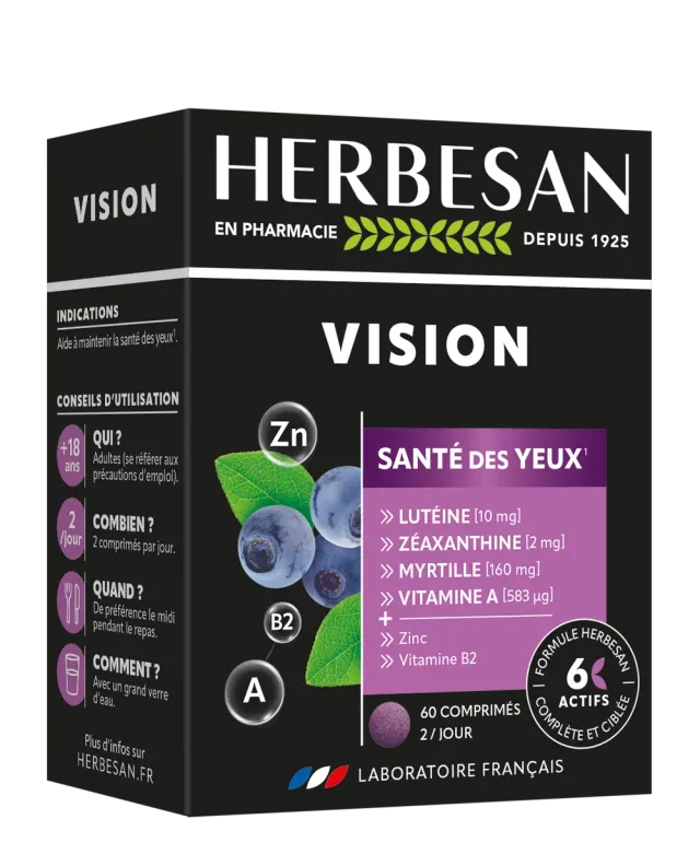 Herbesan Vision complément alimentaire santé visuelle