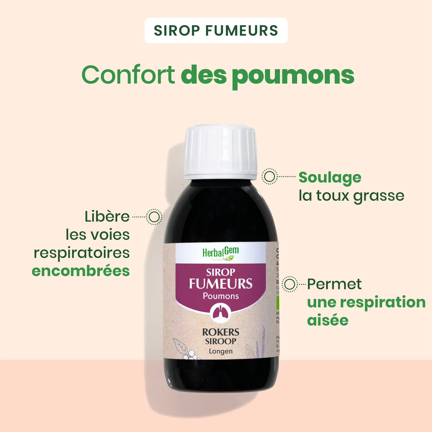 Herbalgem Sirop Fumeurs Bio Respiratoire Confort Gorge
