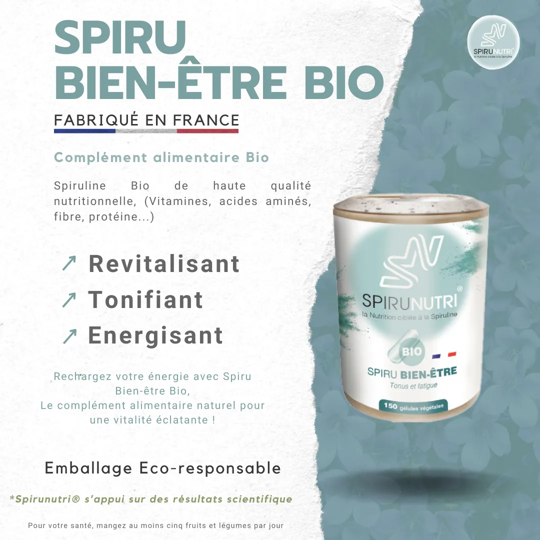 Spirunutri Pack Peau spiruline premium cure 3 mois
