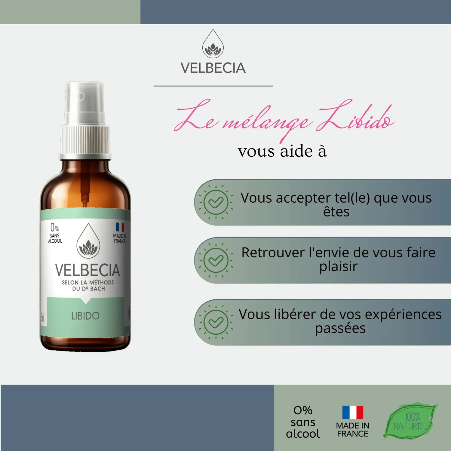 Velbecia Libido élixir fleurs sans alcool 30 ml