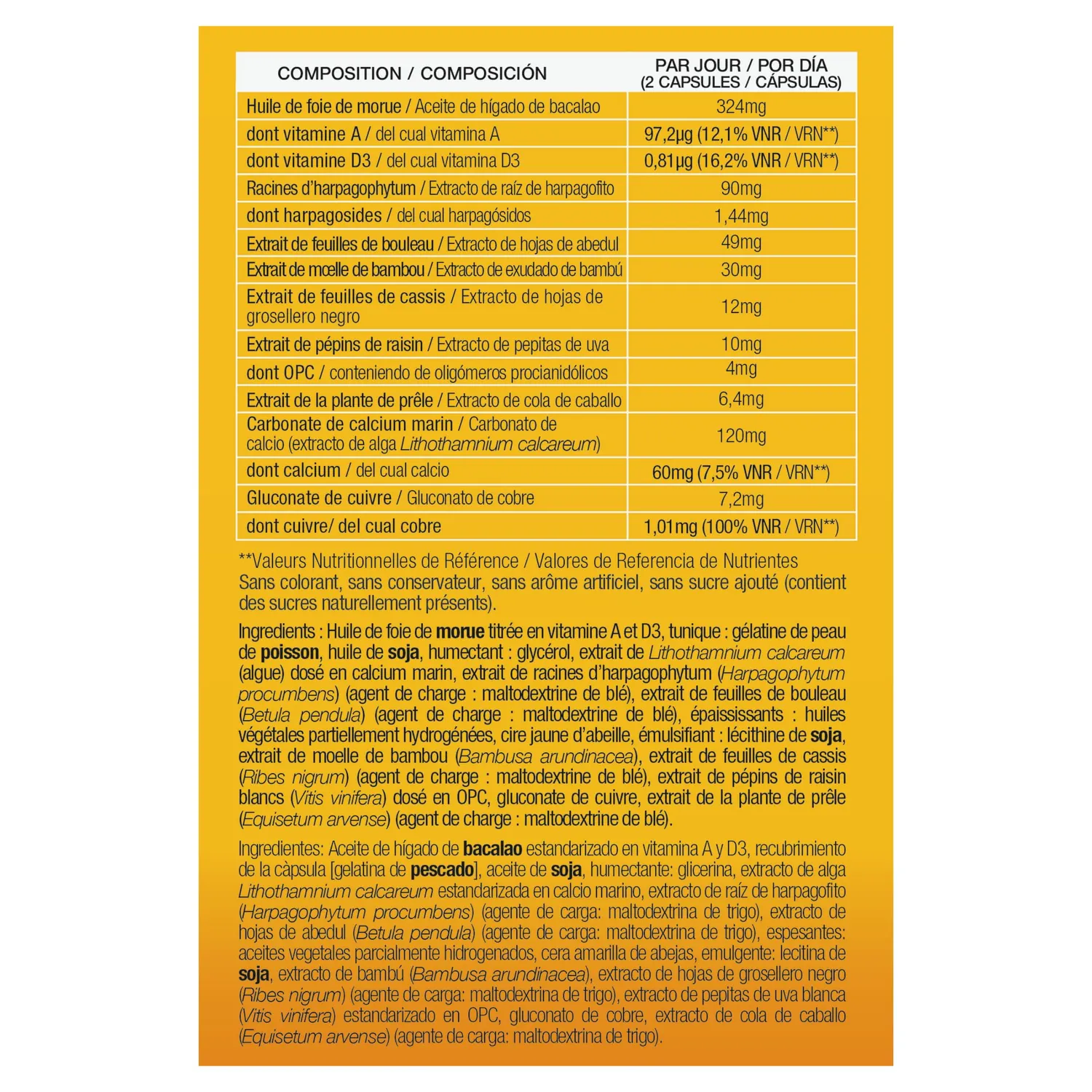 Phyto-Actif Ostear Caps complément articulations 45 gélules