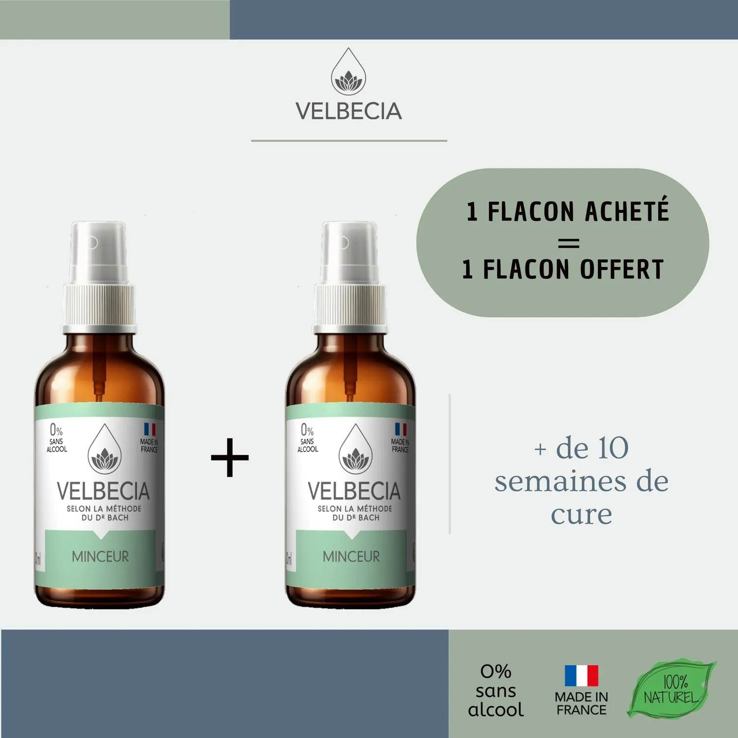 Velbecia Minceur élixir 50ml +1 offert fleurs de Bach