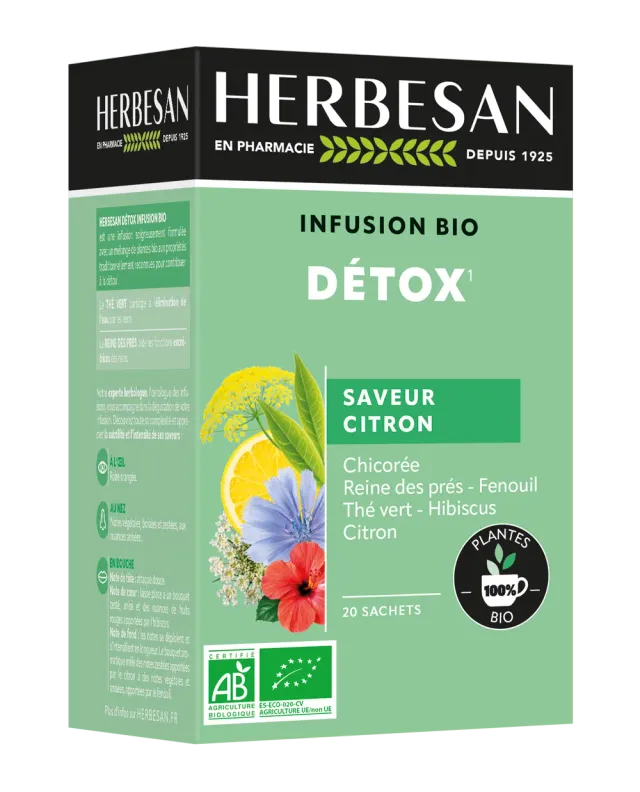 Herbesan Détox infusion bio citron