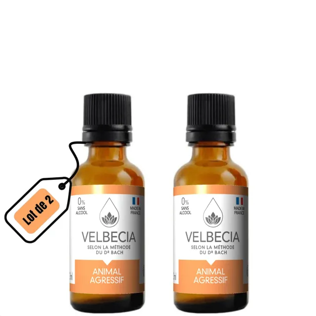 Velbecia Animal agressif élixir 2x30ml sans alcool