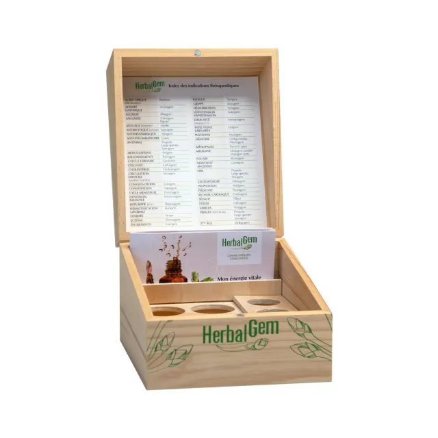 Herbalgem Gemmothèque boîte rangement bois bourgeons