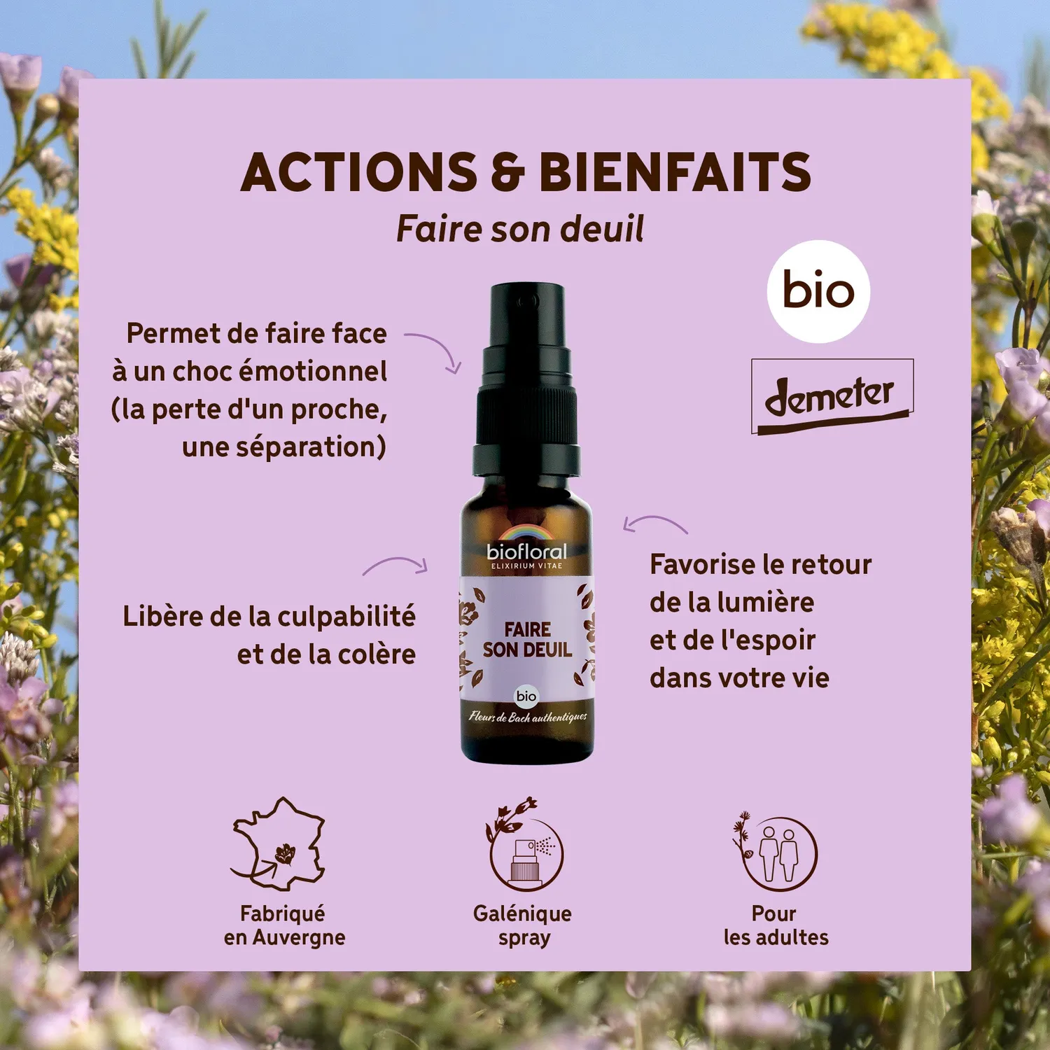 Herbalgem Faire son Deuil spray bio chagrin