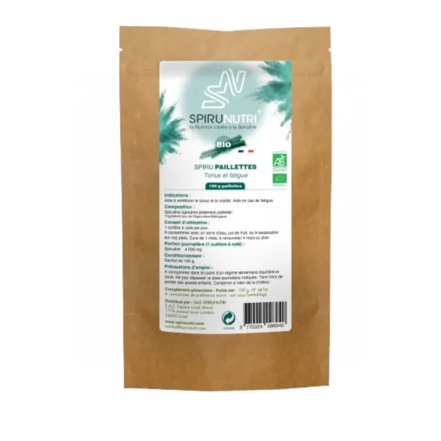 Spirunutri Spiru Paillette complément 1 mois pure