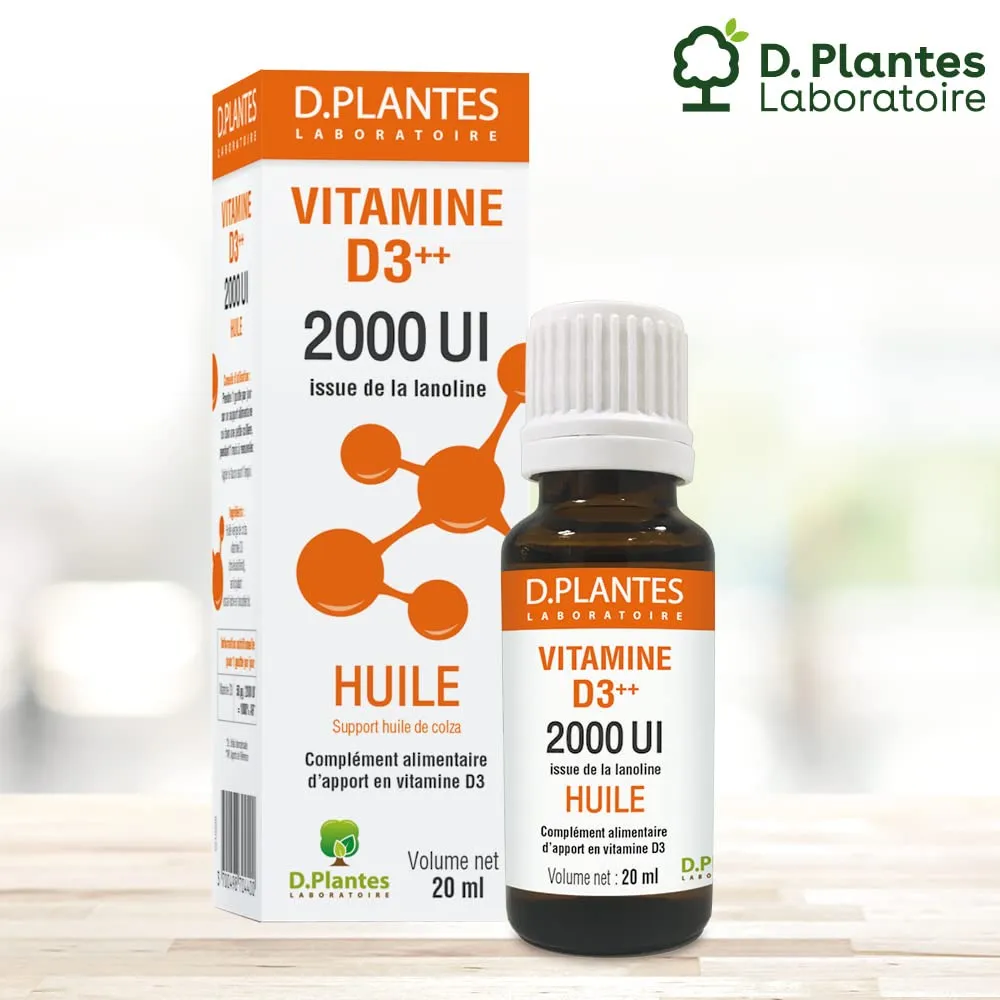 D.Plantes Vitamine D3++ huile 2000 UI 20ml