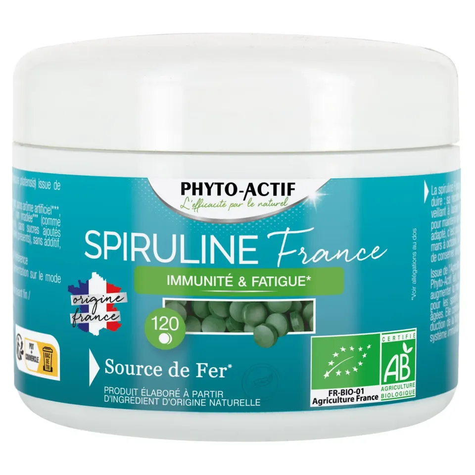 Phyto-Actif Spiruline France Bio 120 comprimés immun