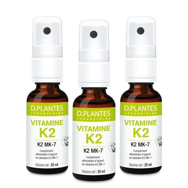 D.Plantes K2 MK7 sprays huileux vegan 3 x 20 ml