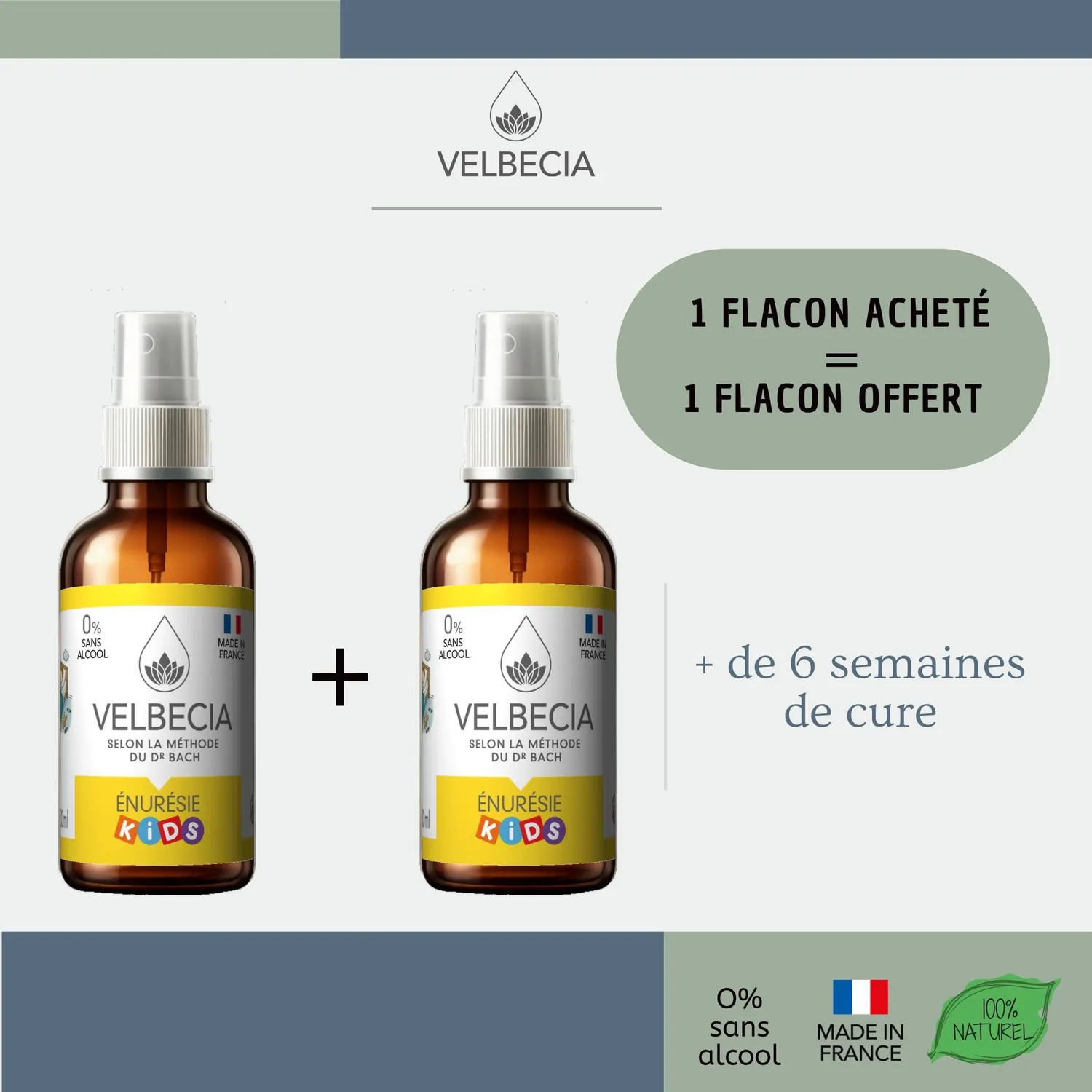 Velbecia Énurésie Kids élixir enfant 2x30 ml sans alcool