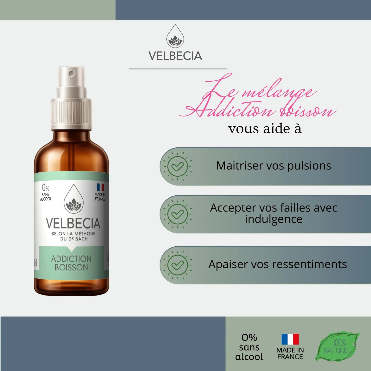 Velbecia Addiction Boisson élixir floral 2x30 ml sans alcool