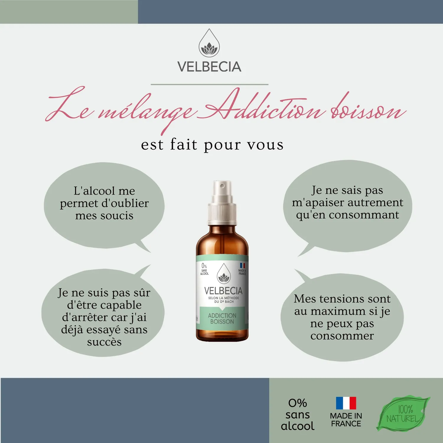 Velbecia Addiction Boisson élixir floral 2x30 ml sans alcool