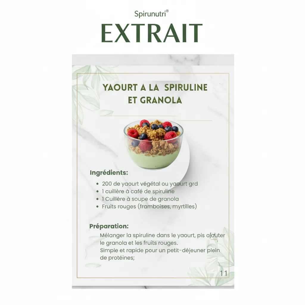 Spirunutri Livre Recettes e-book PDF 10 recettes spiruline