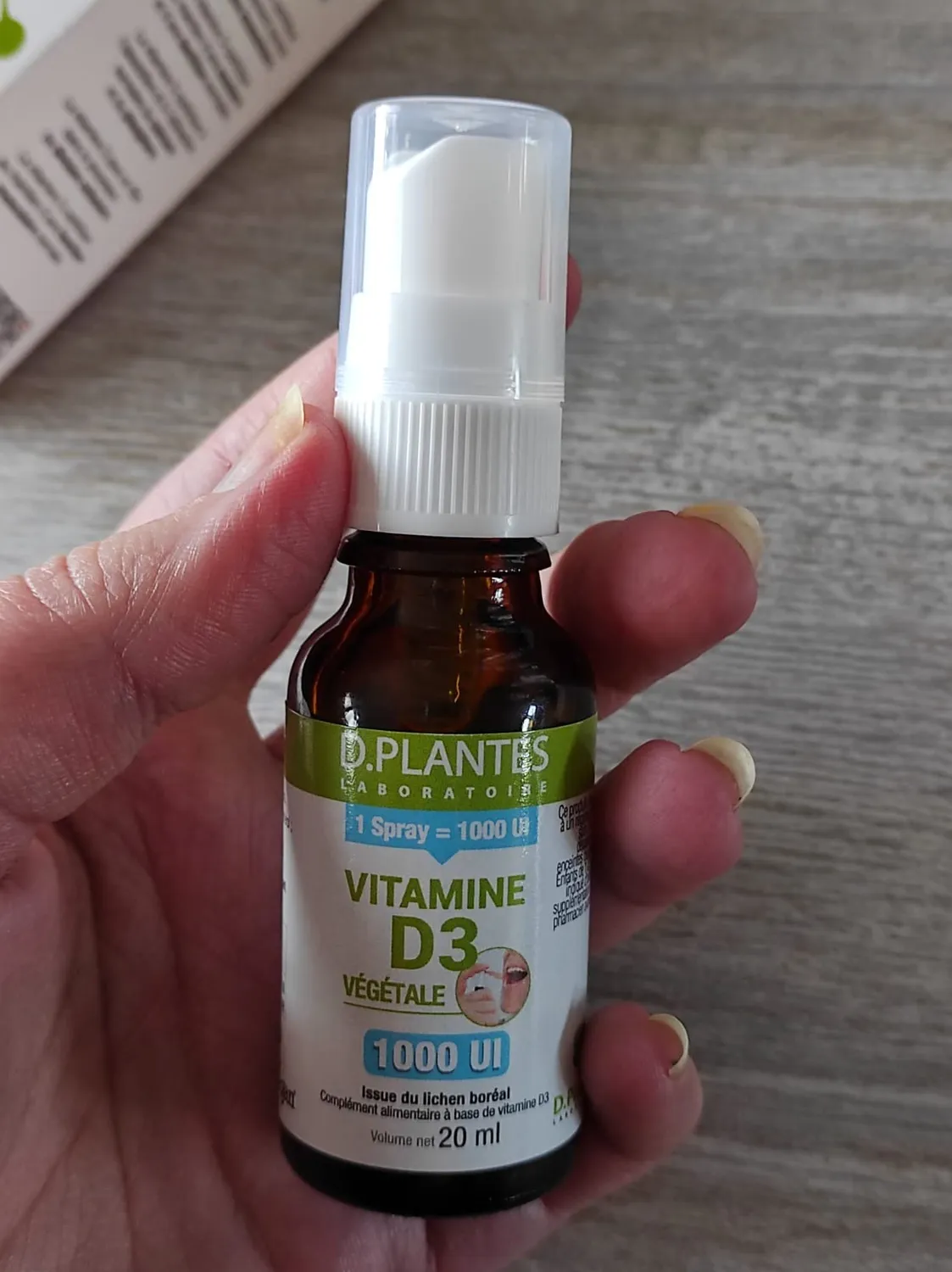 D.Plantes Vitamine D3 1000 UI Spray Vegan 20ml Immunité