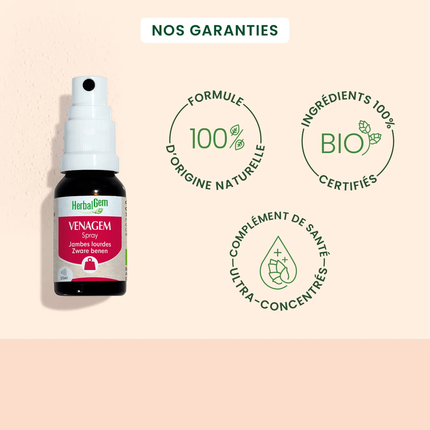 HERBALGEM VenaGem spray jambes lourdes bio circulation