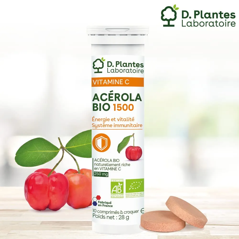 D.Plantes Acérola Bio 1500 comprimés à croquer 10