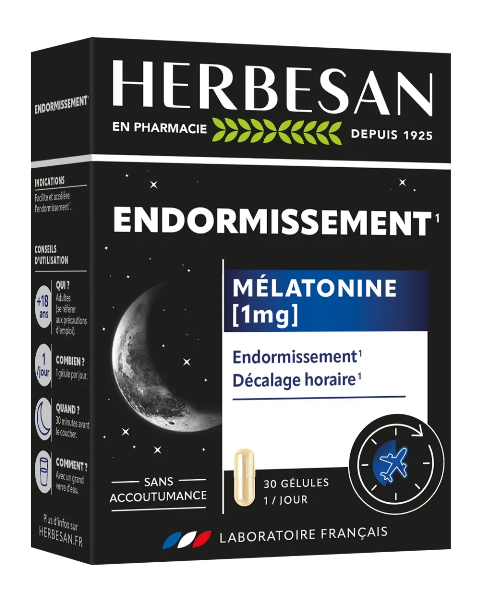 Herbesan Endormissement mélatonine comprimés sommeil