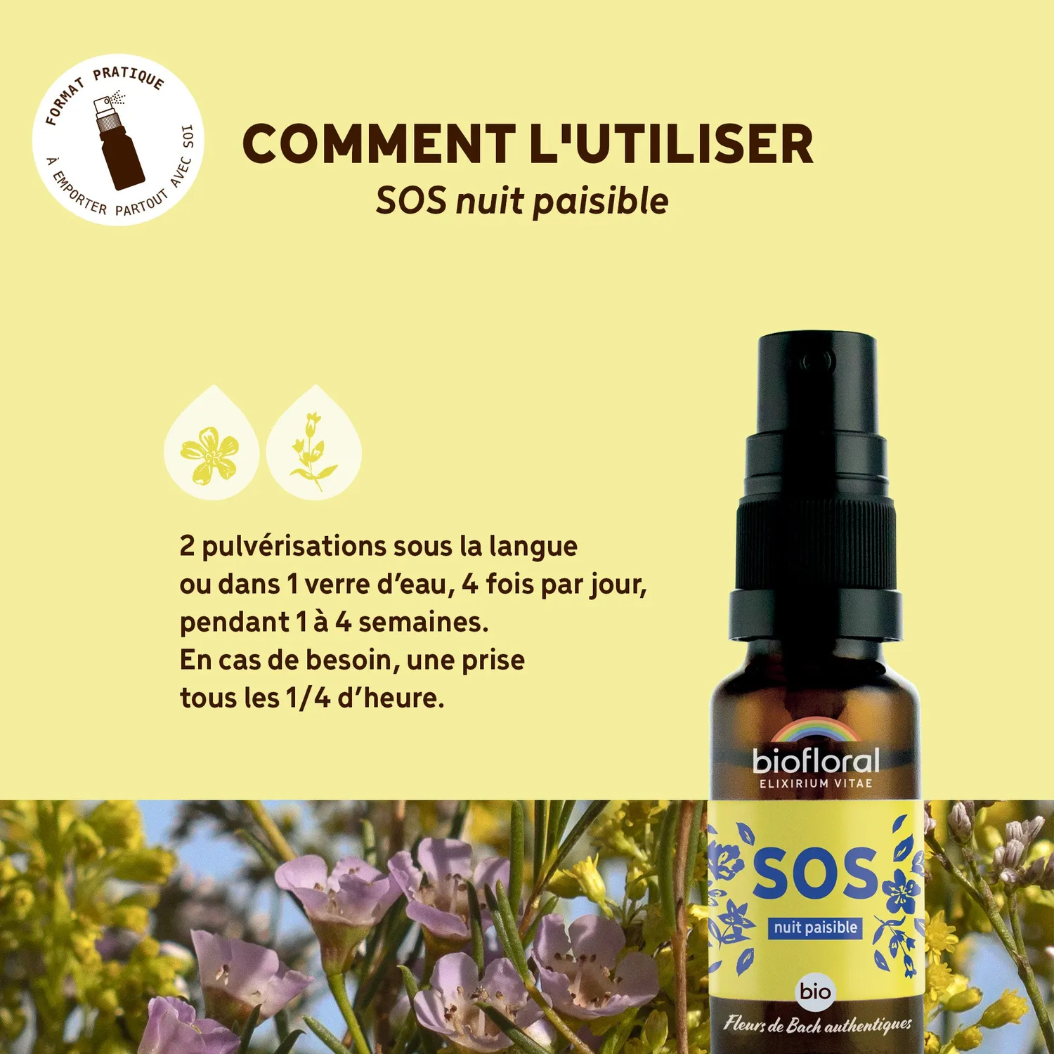 Herbalgem SOS Secours Nuit Paisible spray bio nuit