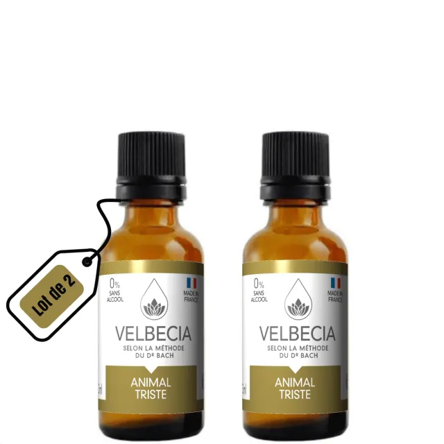Velbecia Animal triste élixir floral sans alcool 30 ml + offert