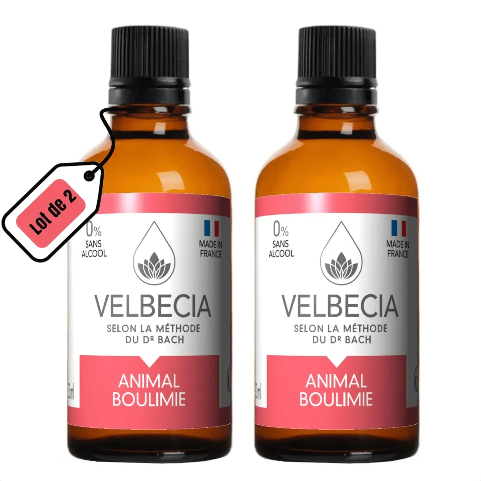 Velbecia Animal boulimie élixir fleurs 50ml sans alcool glouton