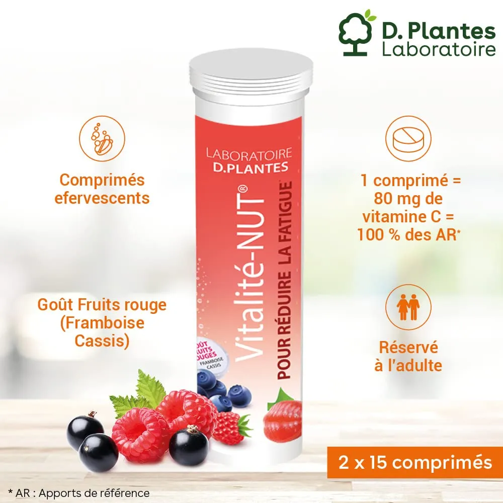 D.Plantes Vitalité-Nut effervescent fruits rouges 90 tonus