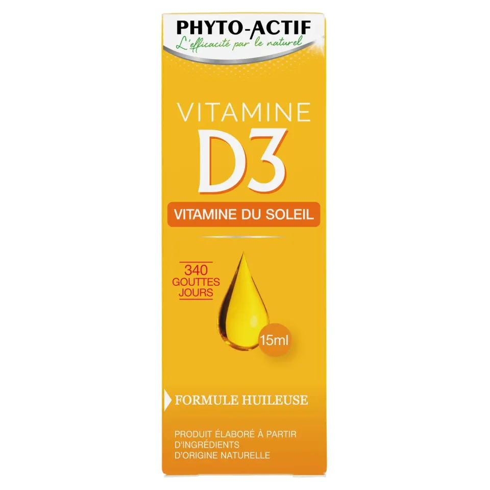 Phyto-Actif Vitamine D3 gouttes huileuses 15ml