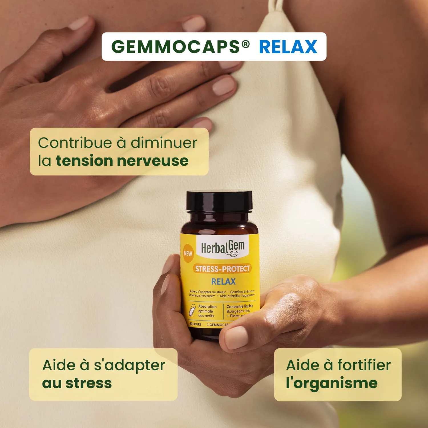 Herbalgem Gemmocaps Relax complément alimentaire calme nervosité