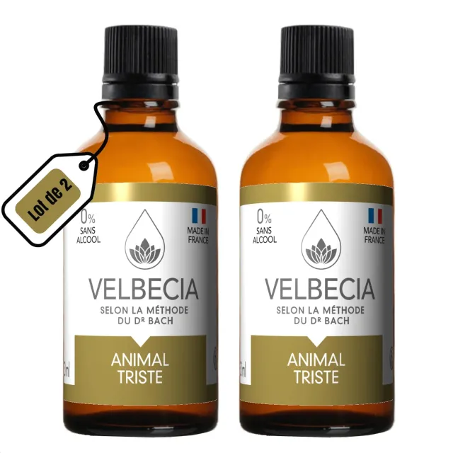 Velbecia Animal Triste élixir sans alcool 50 ml x2
