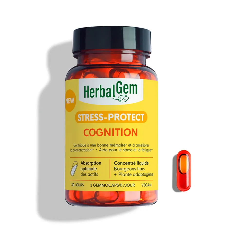 HERBALGEM Gemmocaps Cognition gélules mémoire 30 jours