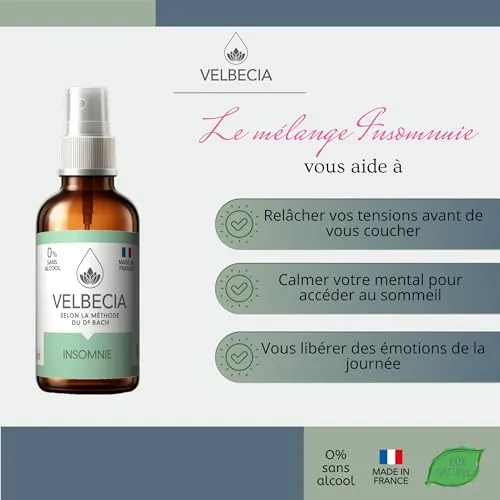 Velbecia Insomnie élixir fleurs sans alcool 2x50 ml