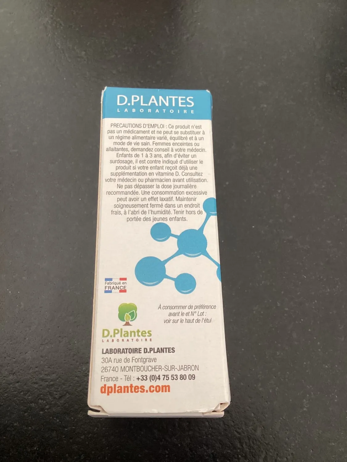 D.Plantes Vitamine D3 1000 UI complément alimentaire soluble 25 ml