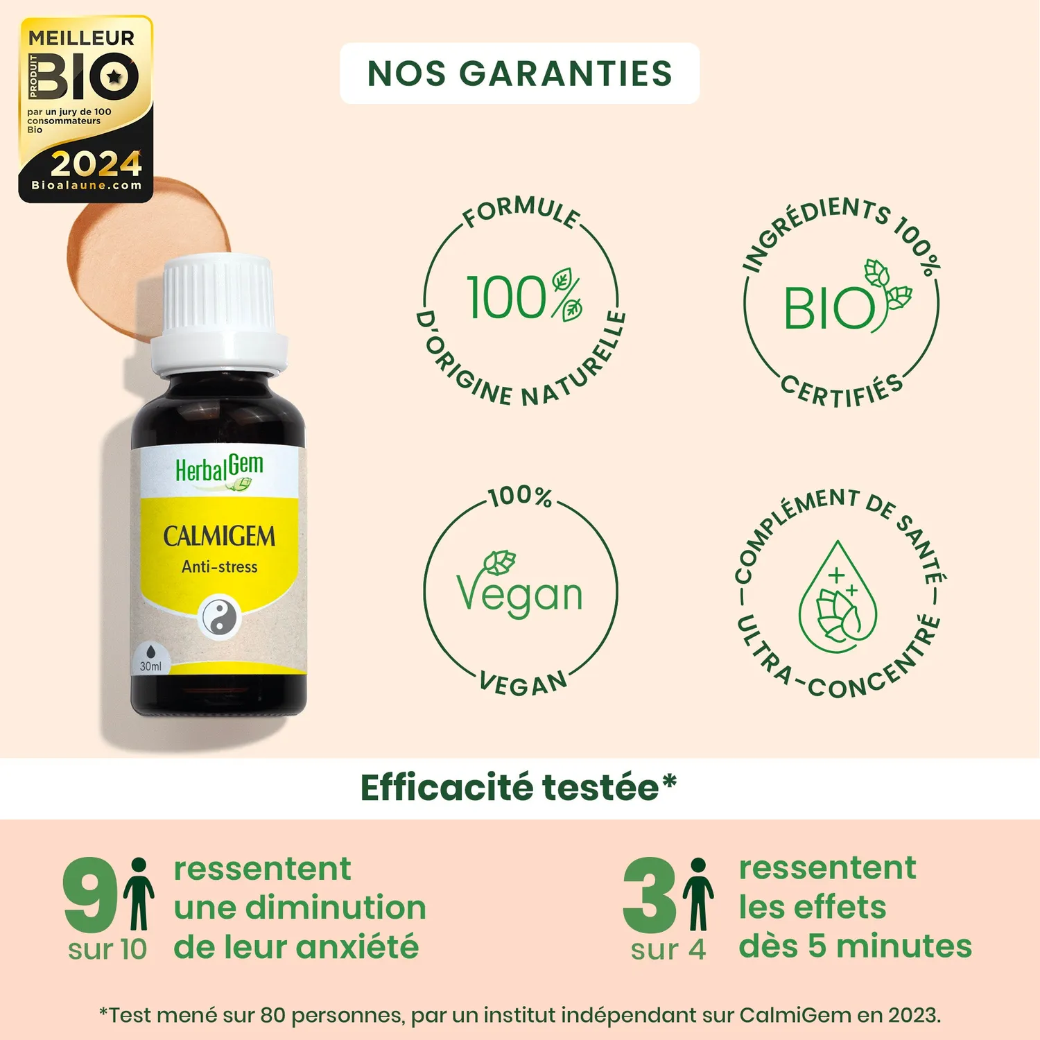 Herbalgem CalmiGem complexe anti-stress bio flacon