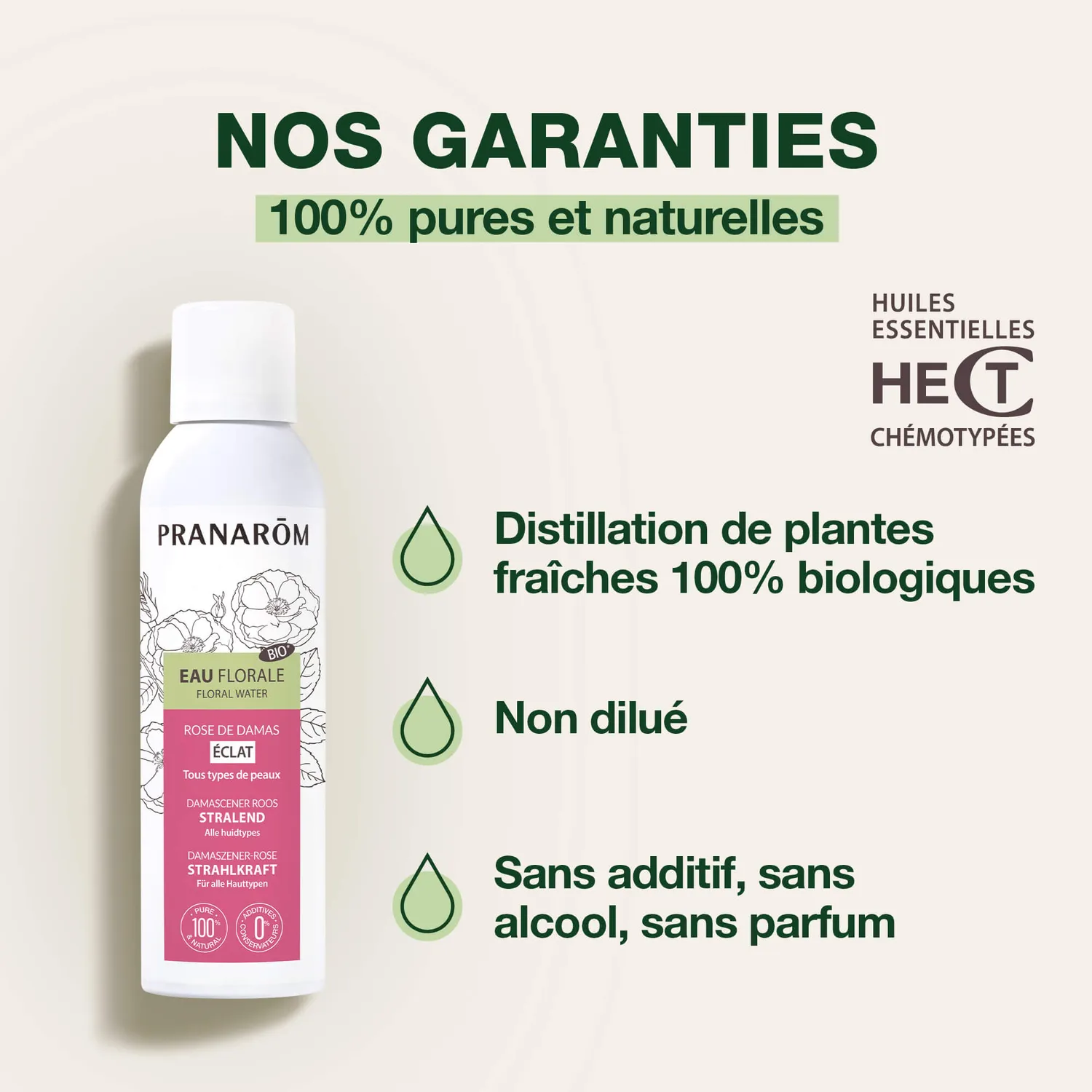 Herbalgem Rose de Damas eau florale bio tonifiante