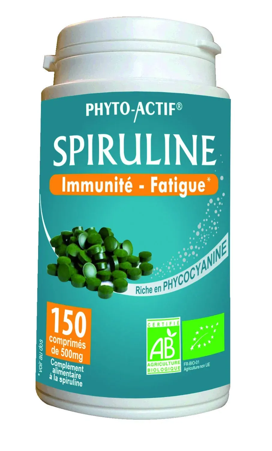 Phyto-Actif Spiruline complément alimentaire 150 comprimés