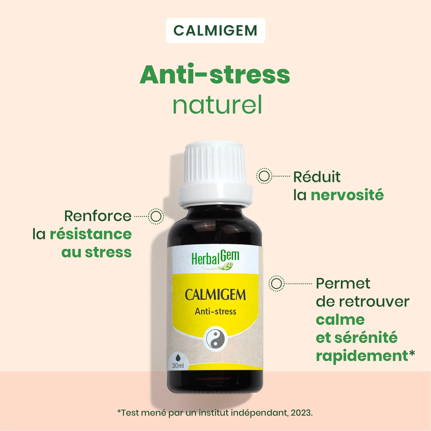 Herbalgem CalmiGem complexe anti-stress bio flacon