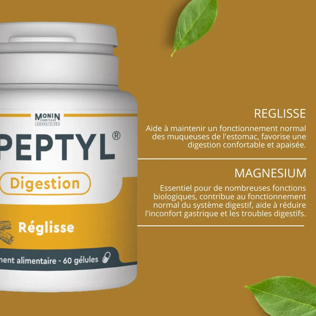 Monin Chanteaud Peptyl gélules digestion réglisse magnésium